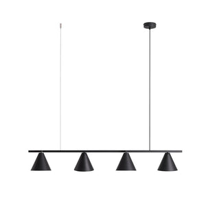 B-Ware ALDEX Hängeleuchte Lampe Pendelleuchte schwarz Metall 4-flammig Kegel Leuchte