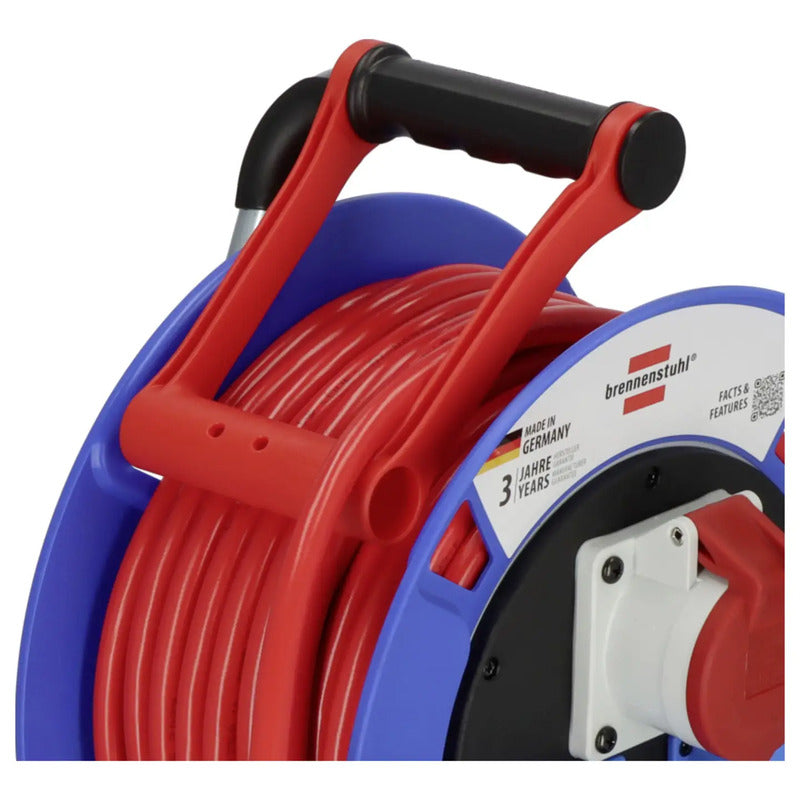 Brennenstuhl Kabeltrommel 25m CEE-Stecker 16A 5polig IP44 für Außenbereich rot - 4007123687442