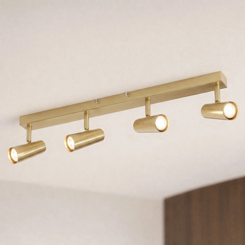 Lindby Deckenstrahler Iluna 4-flg LED Strahler dimmbar messing 59x4,2x11cm - 4255830913945