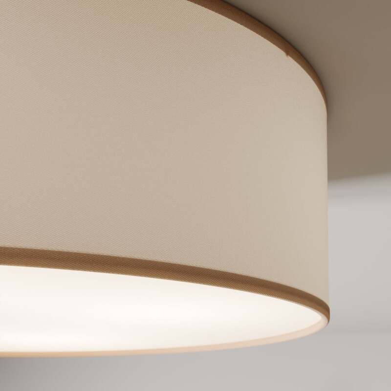 TK-Lighting Deckenleuchte Rondo LED Lampe dimmbar beige Ø45cm 4-flammig Metall - 5901780544300