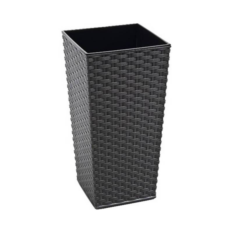 Siena Garden Pflanzvase Pflanzgefäß Gartenpflanze grau 30x30x57cm Kunststoff - 4019111503894