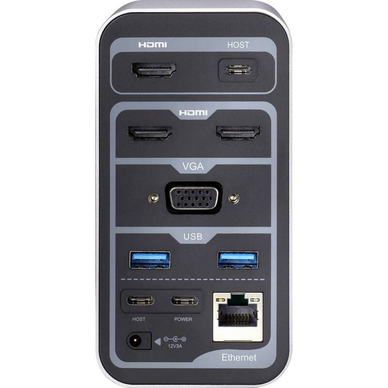 Renkforce USB-C Notebook Dockingstation Universal Ladefunktion Ladeturm Laden - 4064161039251