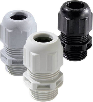 B-Ware Wiska ESKV-L 16 Kabelverschraubung M16 Polyamid Licht-Grau RAL 7035 50 St.