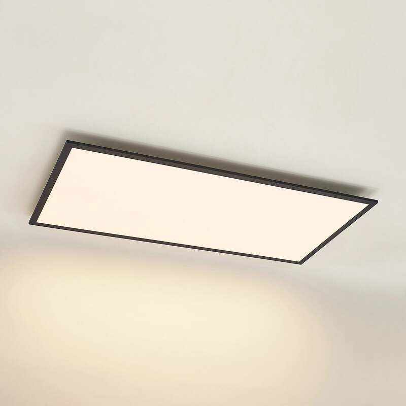 Lindby Deckenlampe Nelios LED Lampe dimmbar schwarz 120x60cm CCT 2700K-6500K - 4251911739411