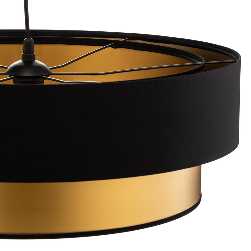 Euluna Hängeleuchte Dorina Deckenlampe Pendelleuchte E27 schwarz gold Ø 60cm596 - 5902751349139