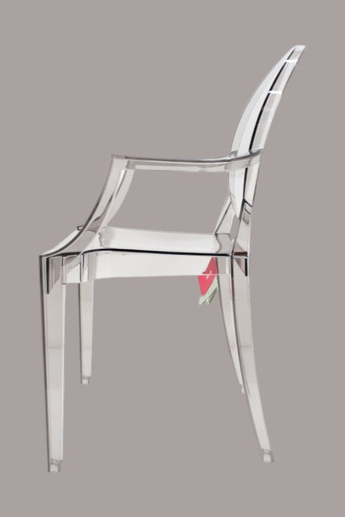 Kartell Louis Armlehnstuhl rauchgrau transparent Designerstuhl Stuhl Küchenstuhl - 8058967311884