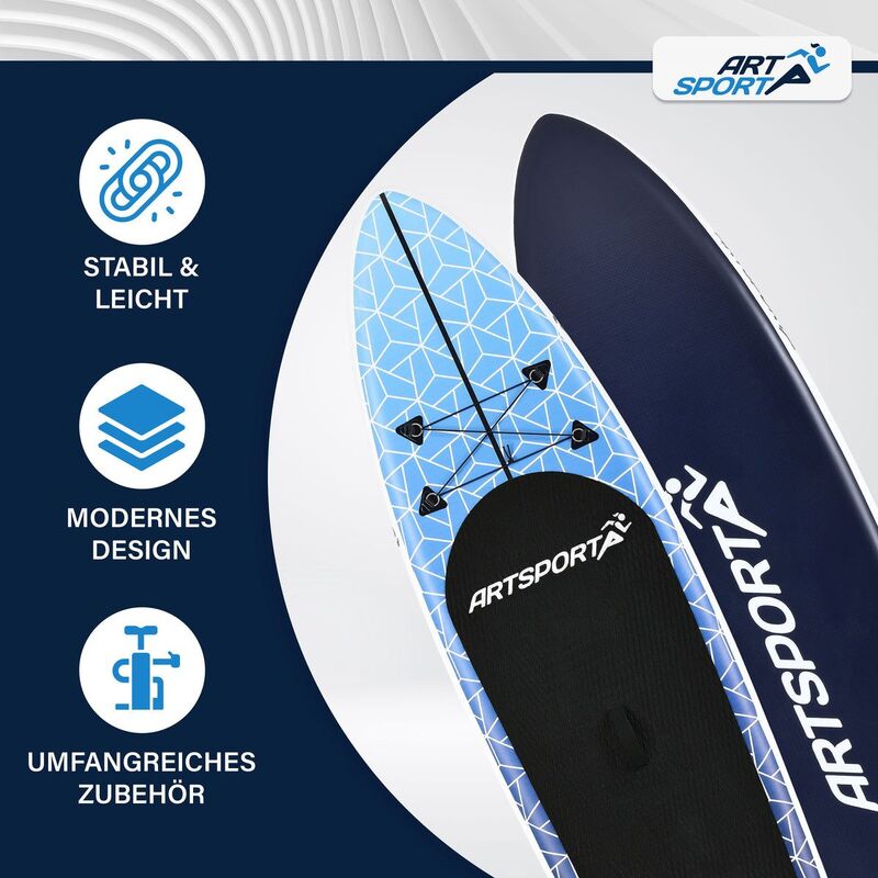 Stand Up Paddling Board SUP Komplett Set Aufblasbares Board mit Paddel Tasche - 4260565524816