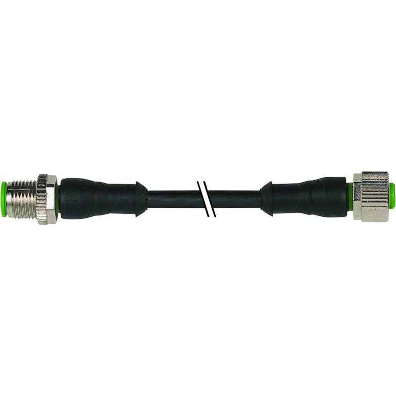 Murr Elektronik Steckverbinder Stecker Buchse M12 Sensorleitung Schwarz PUR 4 m - 4048879183376