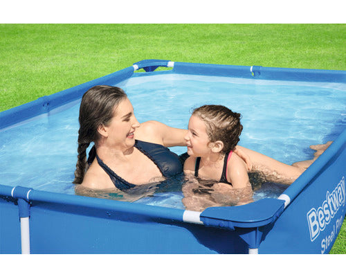Bestway Aufstellpool Framepool Steel Pro 221x150cm Gartenpool blau 1200l - 4306517616199