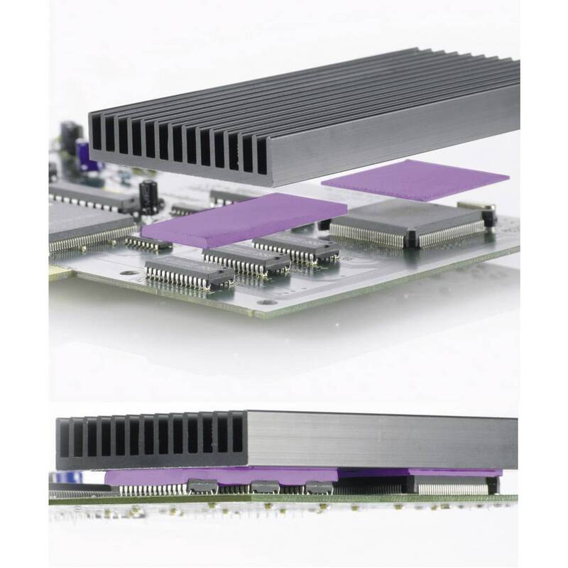Kerafol Wärmeleitfolie Wärmeleitpad 86 525 Violett Folie Computer 2 mm 11 STÜCK - 2050001284365