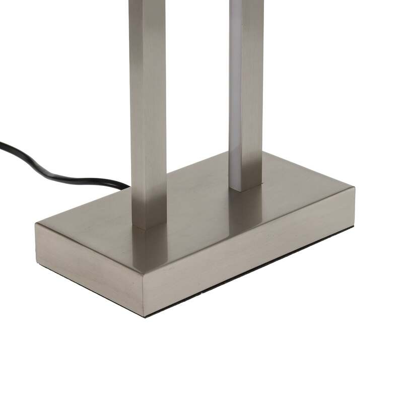 Lindby Tischleuchte Lampe Sigurd LED dimmbar weiß nickel 54cm Höhe 32cm Breite - 4251096560275