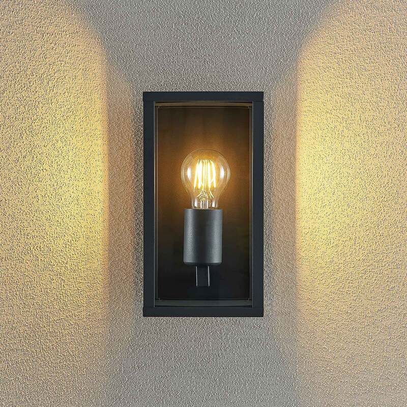 Lindby Außenwandleuchte Peldar LED Gartenlampe anthrazit 26cm dimmbar IP44 - 4251911704341