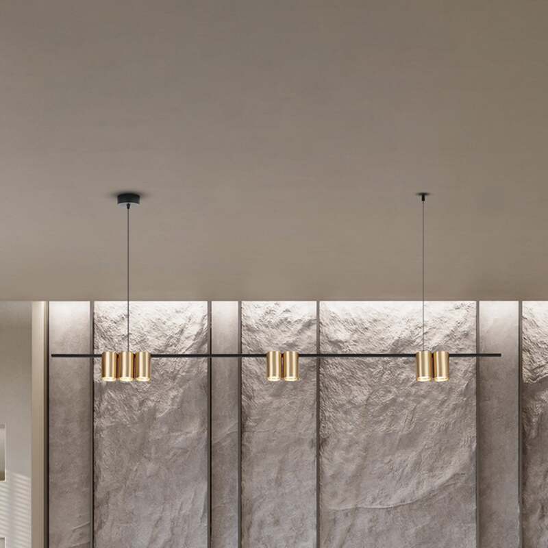 Hängelampe Genesis Alu schwarz/gold 7 x GU10 Länge 150 cm Lampe SIEHE TEXT/FOTO - 5902693803720