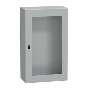 B-Ware Schneider Electric Schaltschrank Gehäuse Verteiler Panelset S3DB Stahl Grau Wand