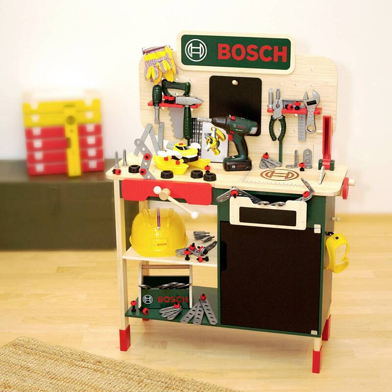Theo Klein Werkbank Spieltisch Bosch Holzwerkbank Zubehör Werkstatt Spielzeug - 4009847087348