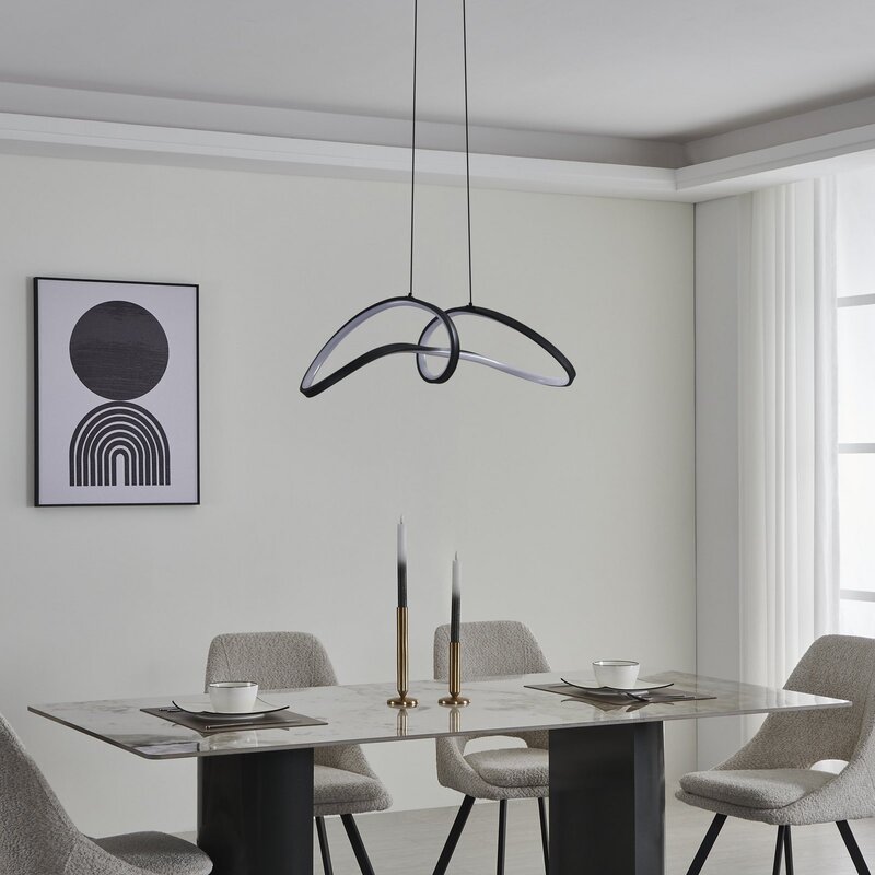 EGLO Pendelleuchte Hängelampe connect LED schwarz Aluminium Stahl dimmbar Smart - 9008606312955