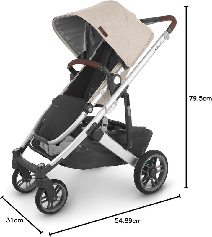 UPPAbaby Kinderwagen Buggy Cruz V2 Declan Oat Mélange Sitz umkehrbar mit Verdeck - 0810030093411