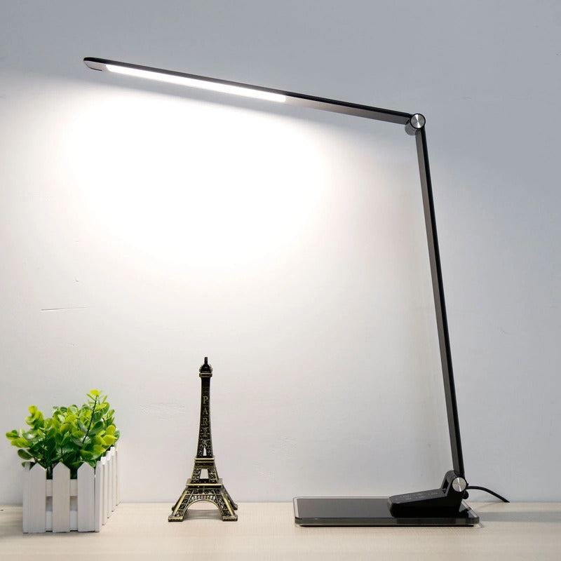 Aluminor Schreibtischleuchte Tischlampe LED Starglass Glasfuß Schwarz - 3131130365053