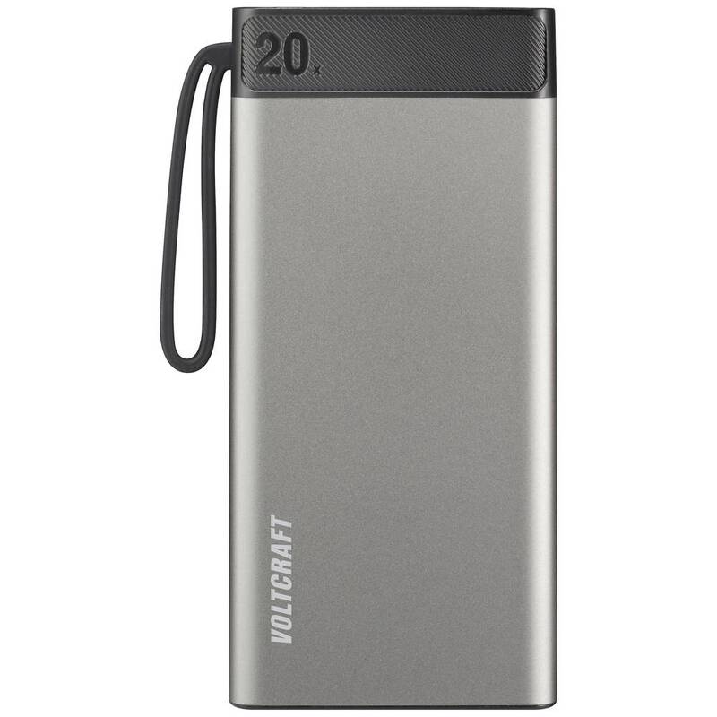 VOLTCRAFT PB-20-PD3.0 Powerbank 20000 mAh Power Delivery 3.0 LiPo Grau-Schwarz - 4064161219240