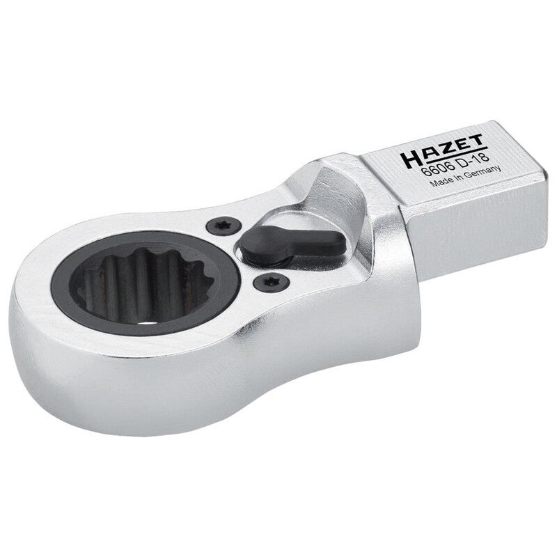 HAZET Einsteck-Ringschlüssel Ratsche 19 mm Chrom-Vanadium 40 Zähne Verchromt - 4000896179909