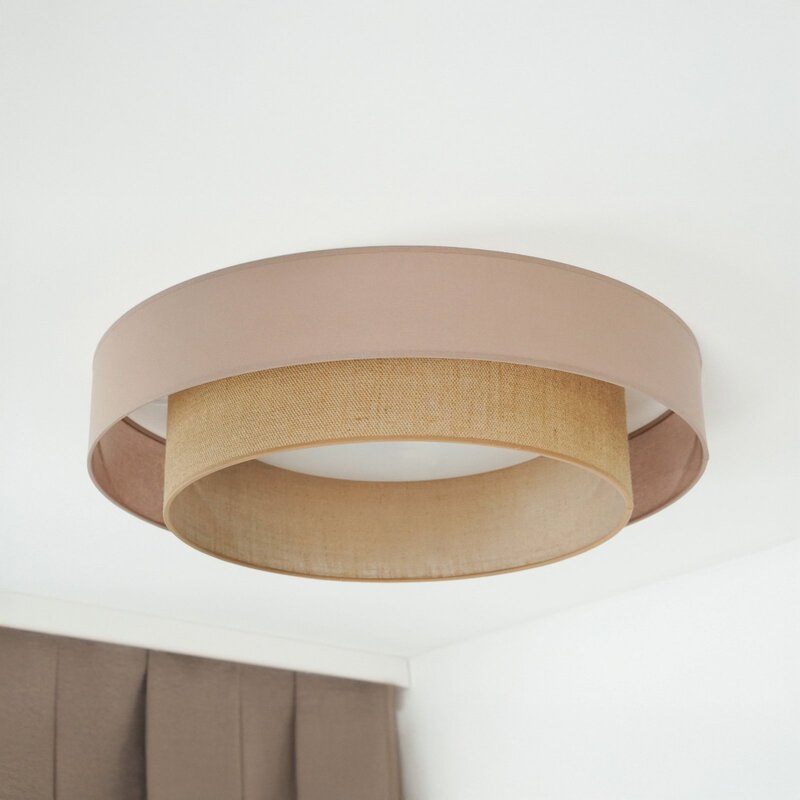 Duolla Deckenleuchte Deckenlampe LED Textil braun Luneta Fernbedienung dimm649 - 5905317606363