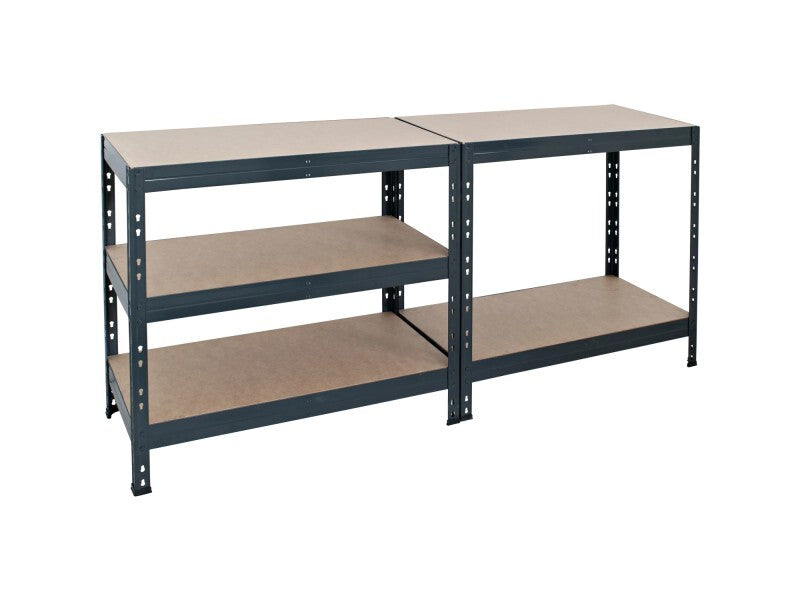 Ar Shelving Metallregal Rivet M 210kg modular Steckregal anthrazit 180x90cm - 8586002701609