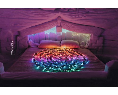 Twinkly LED Lichterkette Clusterlicht 6m 400 LEDs App Steuerung bunt kaltweiß - 8056326672799