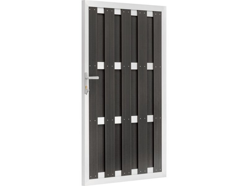 WPC-Tür Anthrazit 180x100cm Holz-Kunststoff-Verbindung witterungsbeständig - 4007876474504