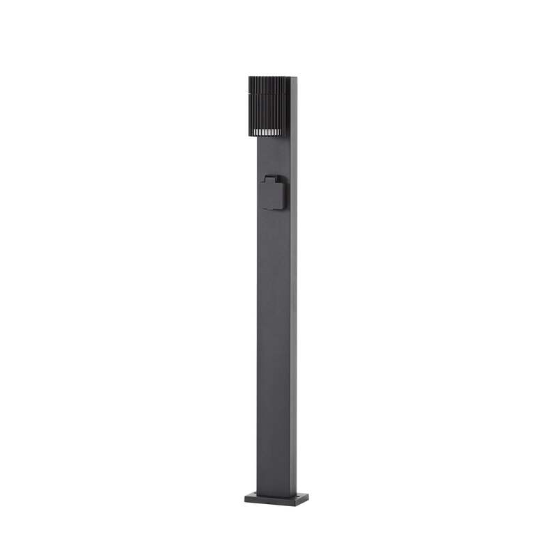 Lindby Wegeleuchte Enerio Gartenleuchte LED Pollerleuchte schwarz 80cm IP44 - 4255830909207