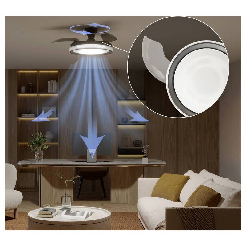 Philips LED Deckenventilator 28W Fernbedienung Dimmbar schwarz 170m³/h 3 Flügel - 8721103096043