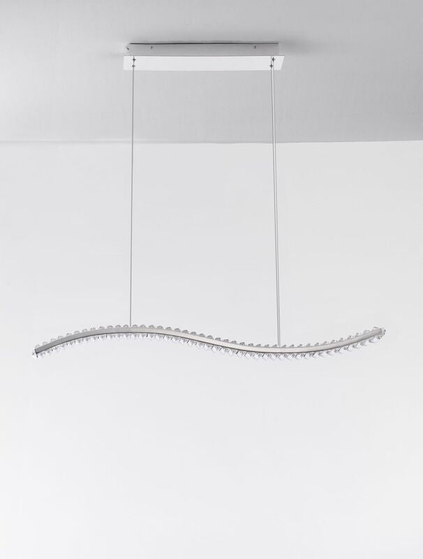 Nova Luce Pendelleuchte Hängeleuchte AURELIA LED Chrom Neutralweiß dimmbar 43 W - 5212017435149