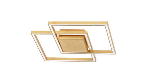 B-Ware Nova Luce Deckenleuchte Deckenlampe LED BILBAO Blattgold Warmweisß Wohnzimmer
