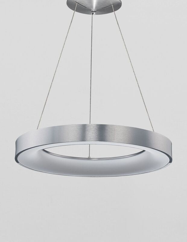 Nova Luce Pendelleuchte Hängeleuchte LED RANDO THIN Silber Warmweiß dimmbar 60cm - 5212017420251