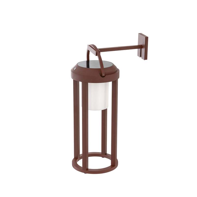 Lucande Wandleuchte Außen LED Solar Tilena dimmbar rost Aluminium 41,5cm - 4251911777147