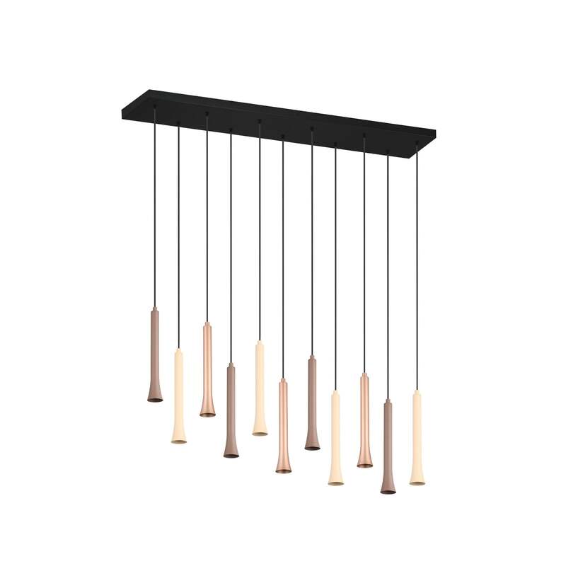 Trio Lighting Pendelleuchte Hängelampe LED Metall taupe coffee Leuchtmittel inkl - 4017807616705