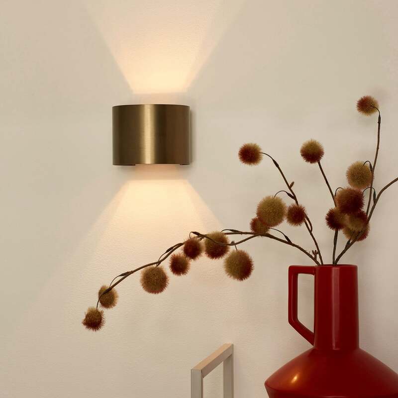 LED-Wandleuchte Xio rund altmessing dimmbar 3,5 W warmweiß Lucide - 5411212092472
