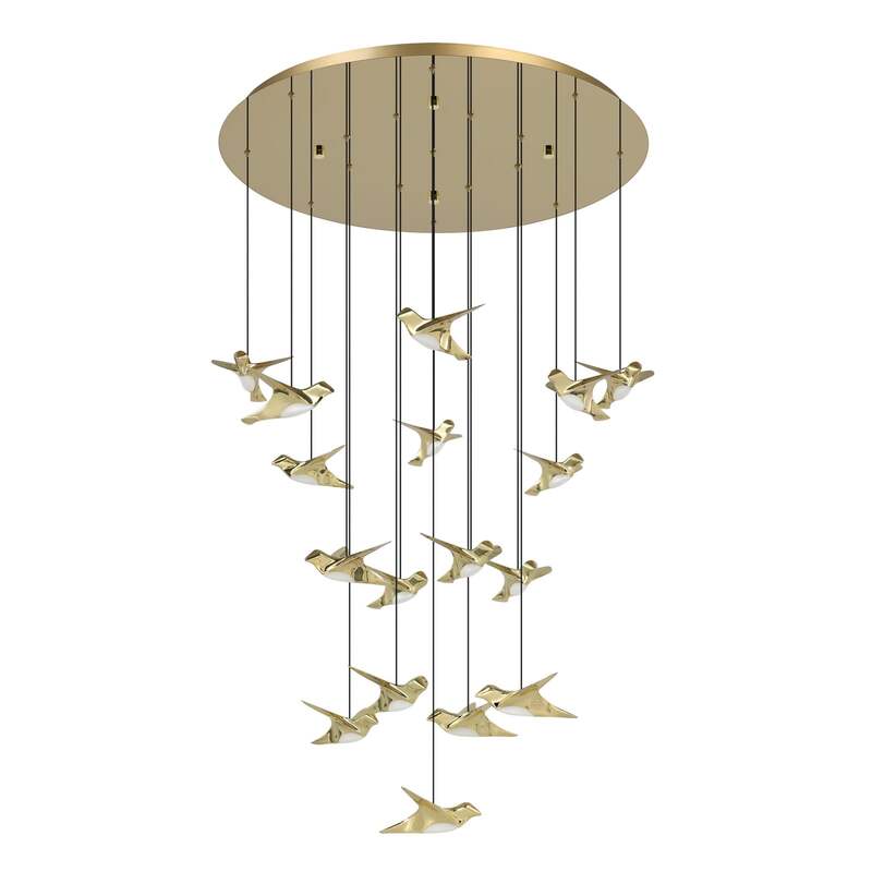 EGLO Stars of Light Pendelleuchte Hängeleuchte LED Paratebueno messing 17-flg - 9008606292202