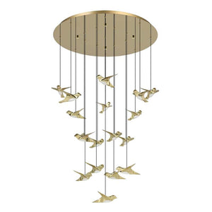 B-Ware EGLO Stars of Light Pendelleuchte Hängeleuchte LED Paratebueno messing 17-flg