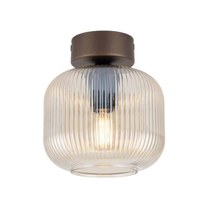B-Ware TK Lighting Deckenleuchte Salvia LED Lampe dimmbar braun cognac Ø15cm E14 Licht
