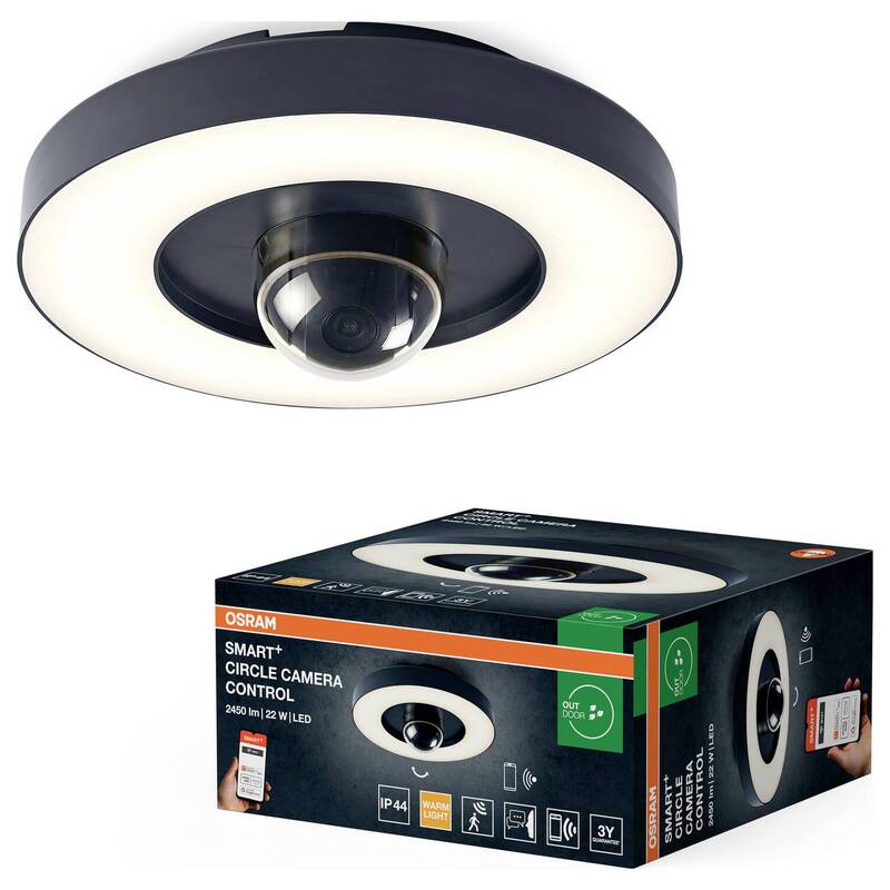 OSRAM SMART+ Wifi LED-Außenkamera CIRCLE, grafit Sensor IP44 Kamera - 4099854474811