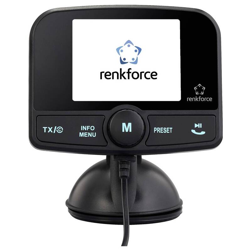 Renkforce RFCRDAB100 DAB Empfänger Radio Saugnapfhalterung Bluetooth Musikstream - 4064161398532