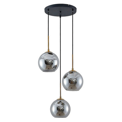 Lindby Jurian Pendelleuchte  Deckenlampe Wohnzimmerlampe 3-flamming bronze smoke - 4251911727883