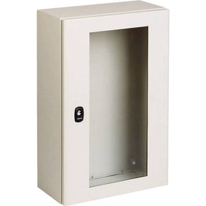 B-Ware Schneider Gehäuse Schaltschrank Kasten Spacial S3D Stahl Lichtgrau 40x30x15cm