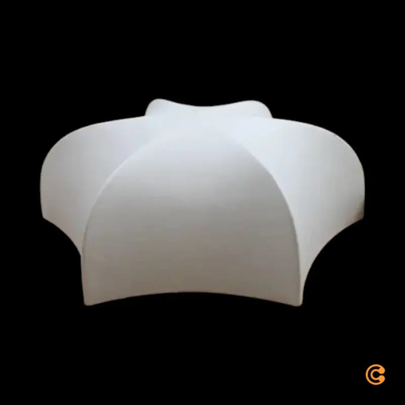 ferm LIVING Wandleuchte Wandlampe Poem Leuchte Ø 58 cm Stahl Vlies weiß - 5704723299875