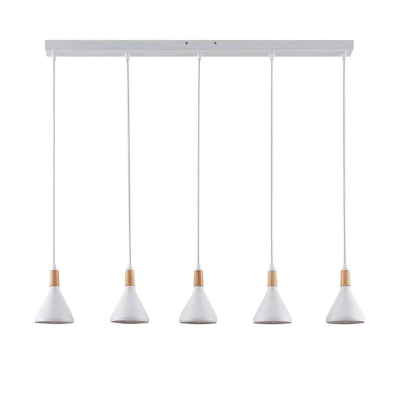 Lindby LED-Pendelleuchte Arina Hängeleuchte Deckenlampe Lampe Weiß 5-flammig - 4251096546972