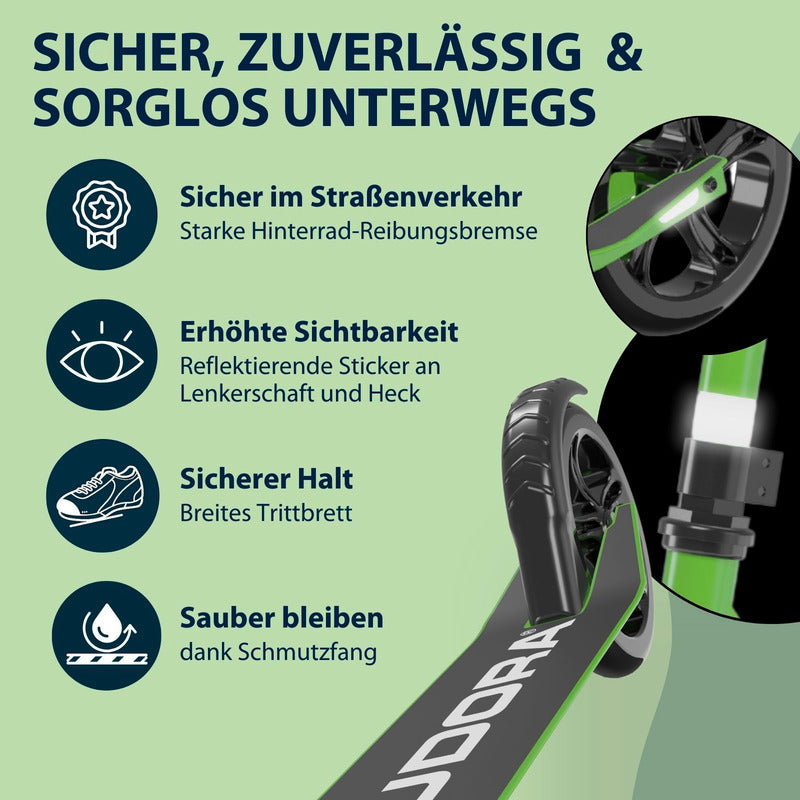 HUDORA Scooter Start 200 Roller Tretroller Kinder grün Outdoor Spielgerät202 - 4005998144893