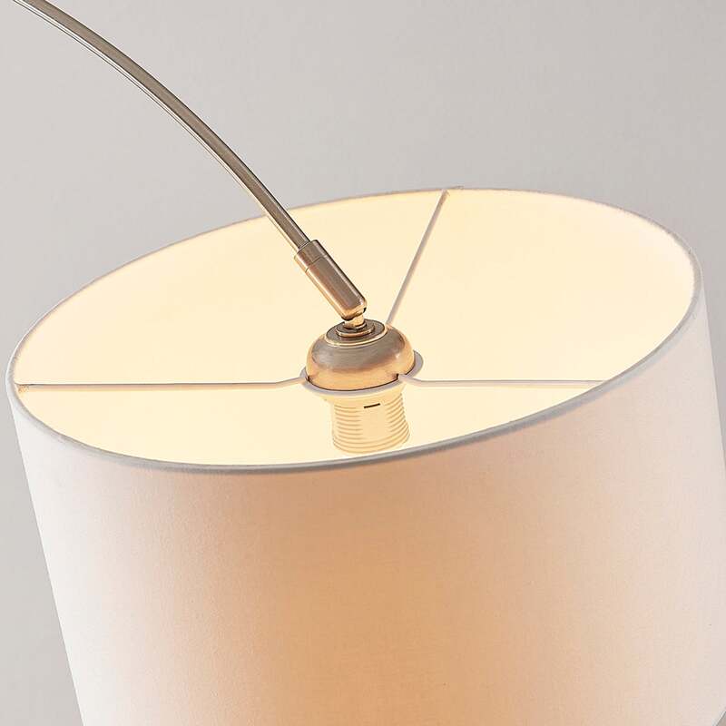 Lindby Stehleuchte Bogenleuchte Railyn LED Lampe Leuchte warmweiß 200cm weiß - 4251096544930