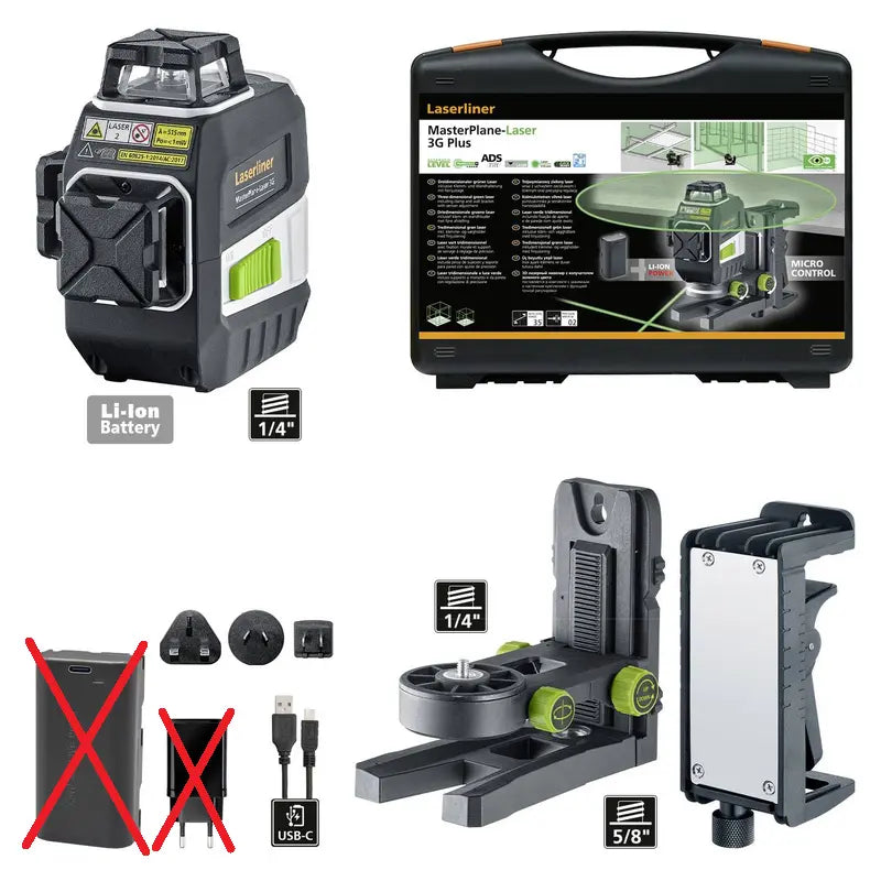 B-Ware Laserliner Kreuzlinienlaser Master Plane Laser 3 G Plus ± 3,5 Grad Siehe Text/Foto - 4021563727179