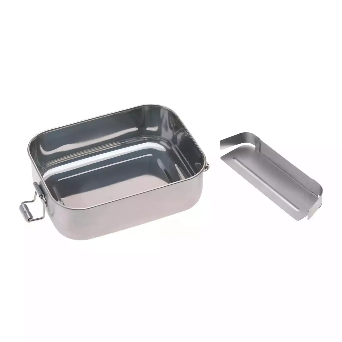 B-Ware Lässig Brotdose Lunchbox Edelstahl Bambus Silber Adventure Dose Kinder Lunchbox - 4042183418162