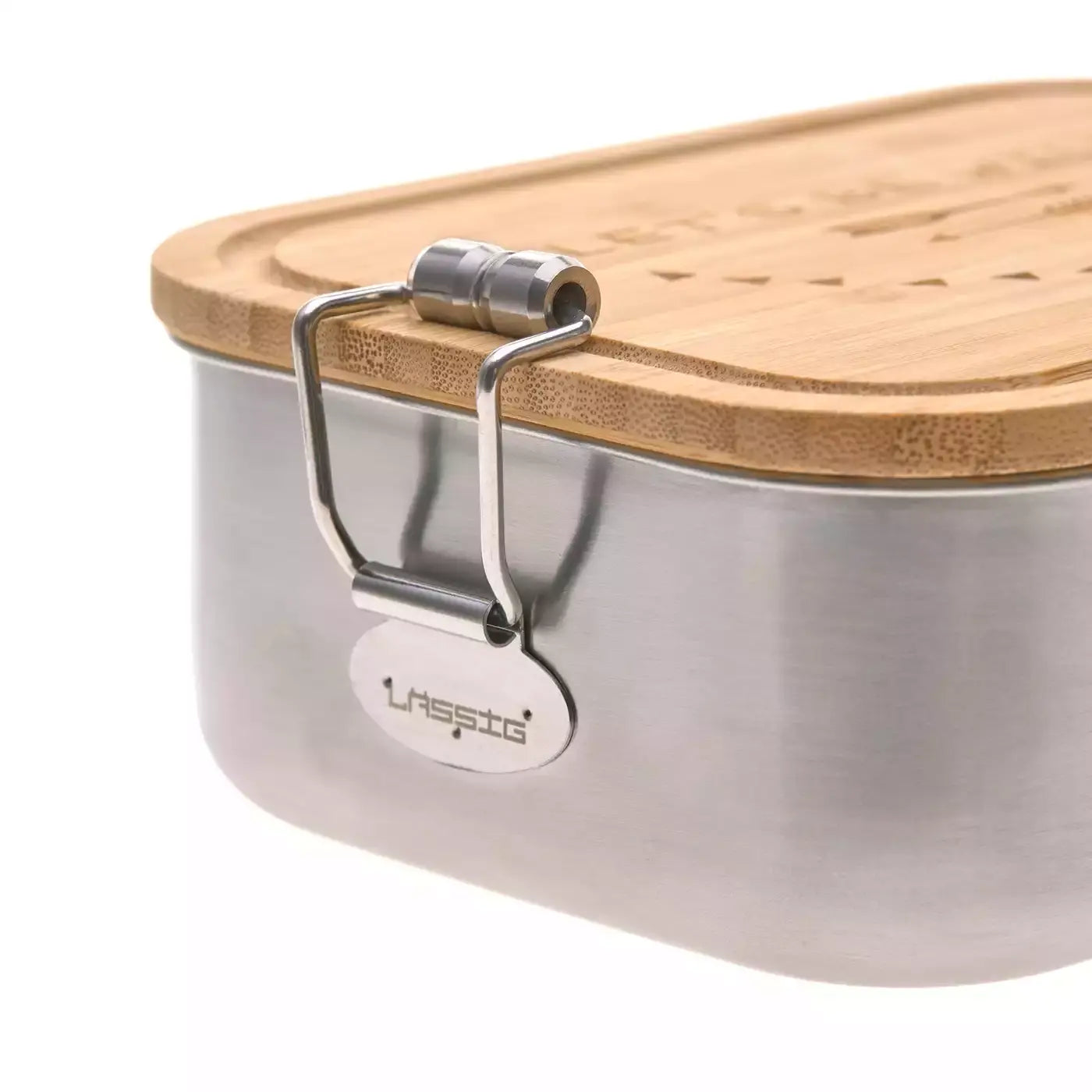B-Ware Lässig Brotdose Lunchbox Edelstahl Bambus Silber Adventure Dose Kinder Lunchbox - 4042183418162